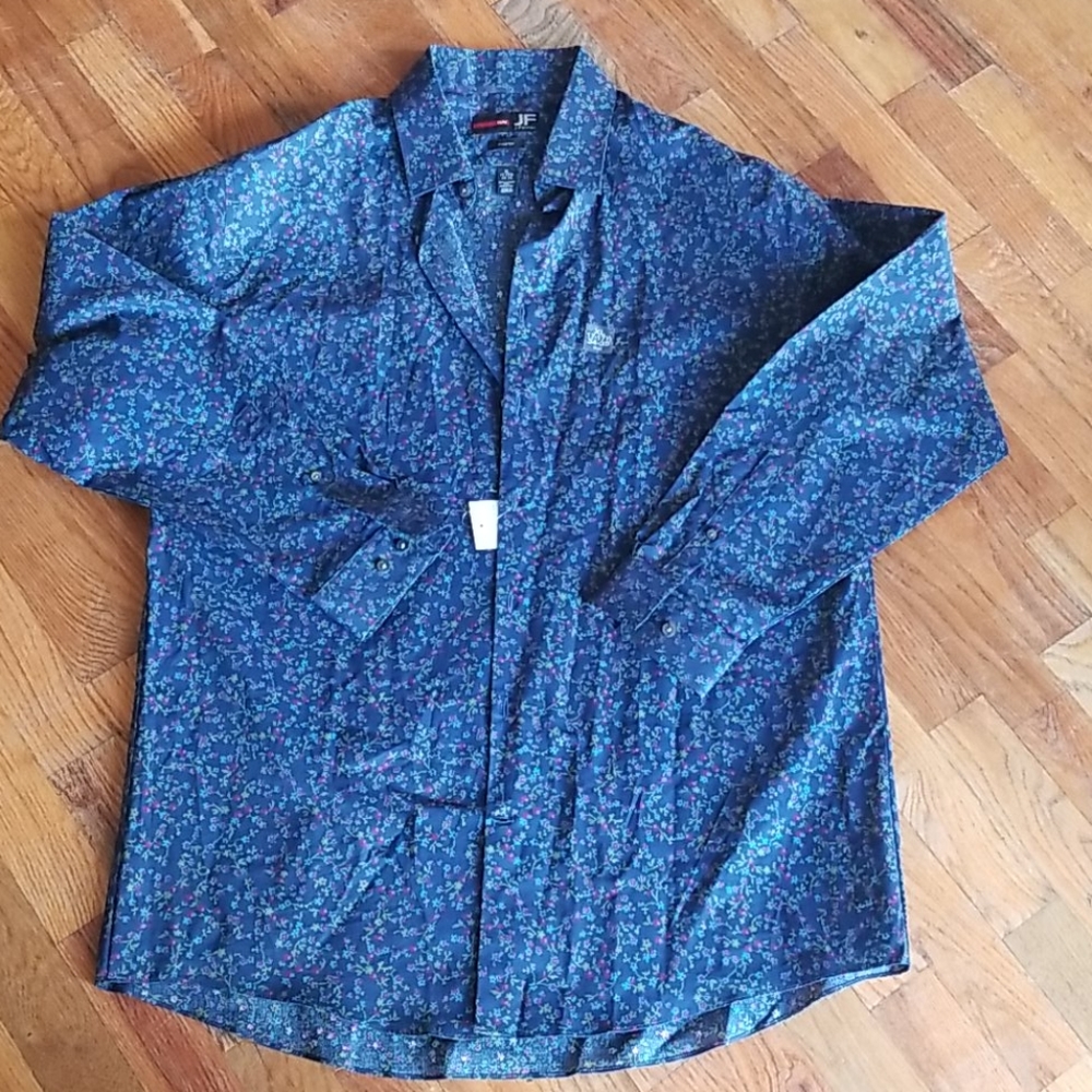 JF slim fit floral dress shirt